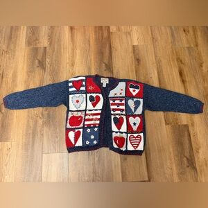 Vintage Heirloom Collectibles CottageCore Beaded Sweater Cardigan